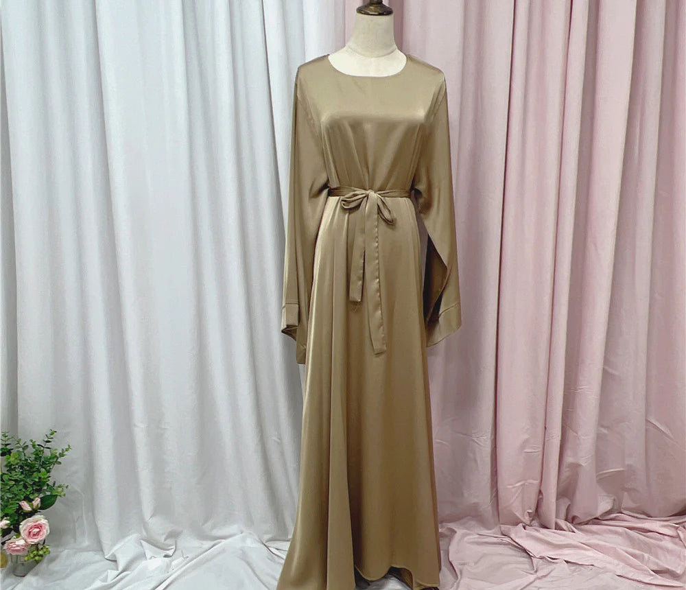 #503 Stain Closed Abaya with Pocket