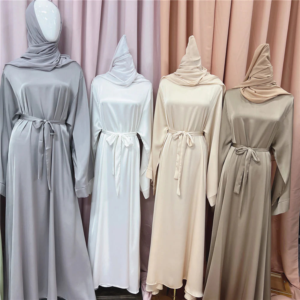 #503 Stain Closed Abaya with Pocket