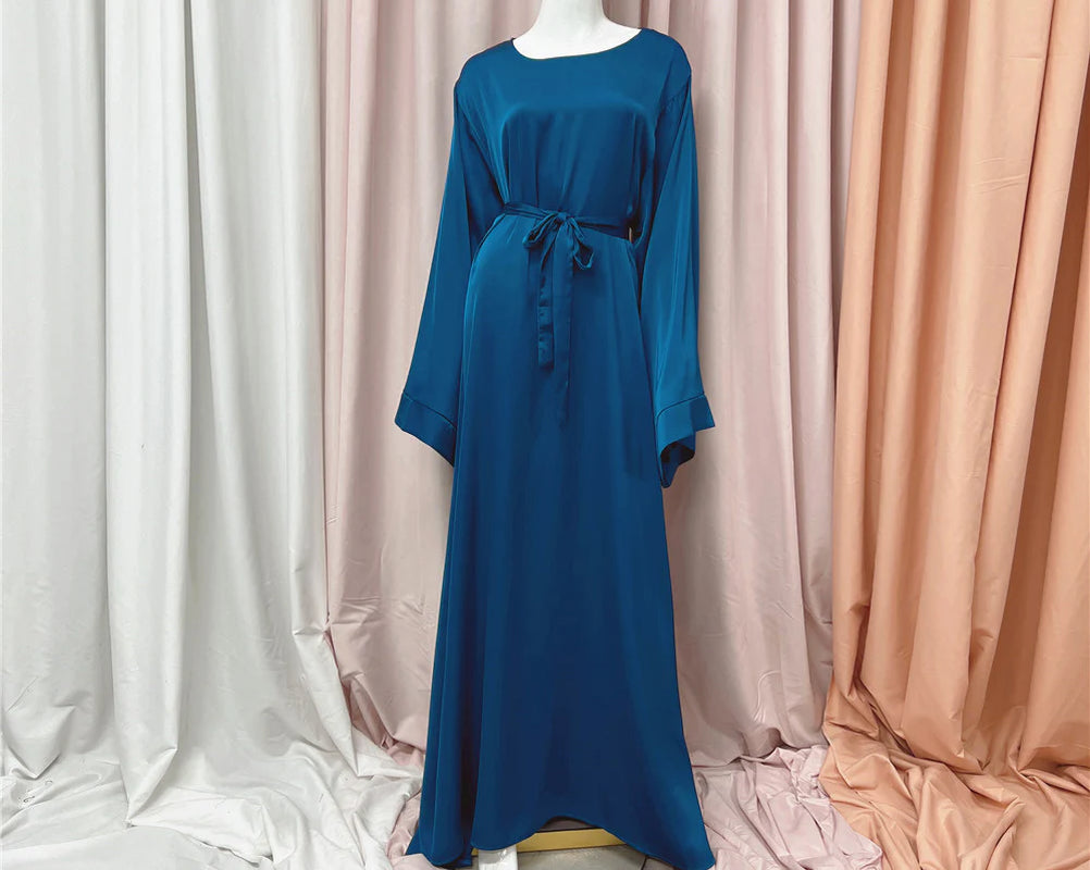 #503 Stain Closed Abaya with Pocket