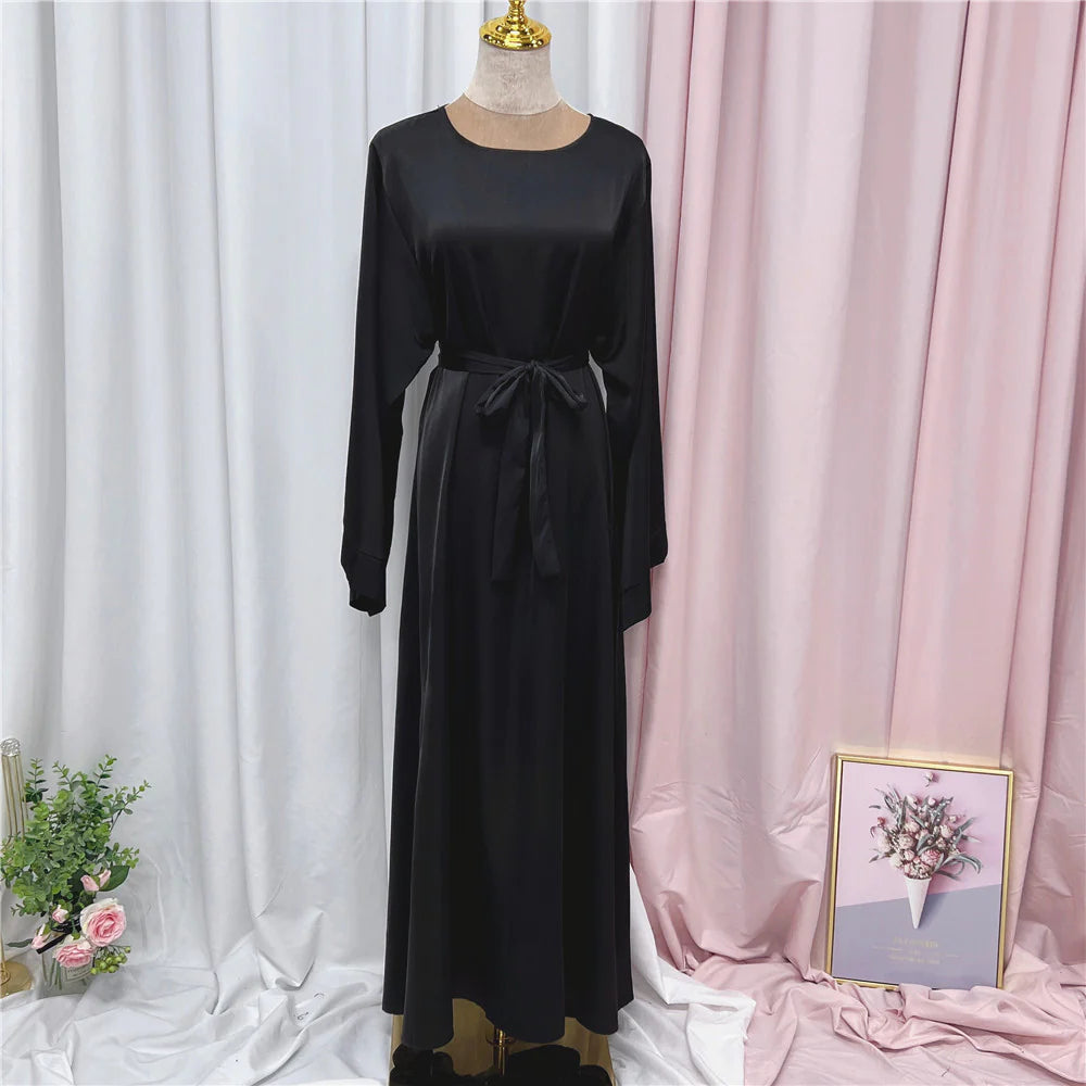 #503 Stain Closed Abaya with Pocket