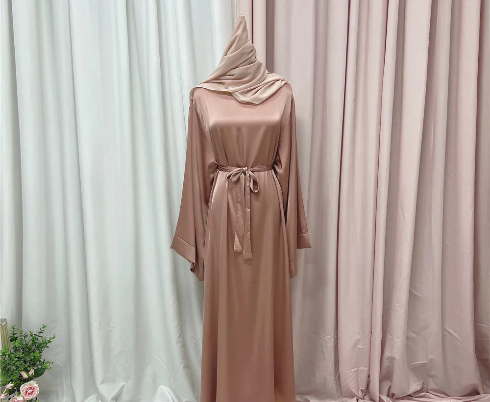 #503 Stain Closed Abaya with Pocket