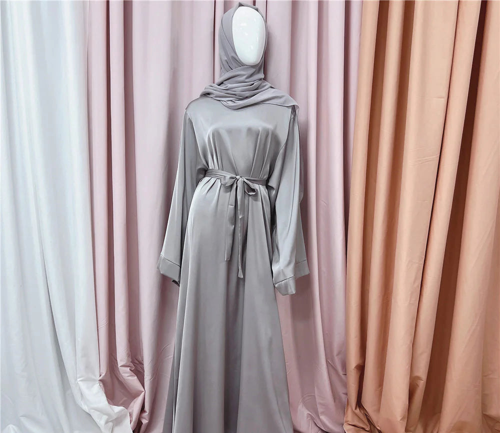 #503 Stain Closed Abaya with Pocket