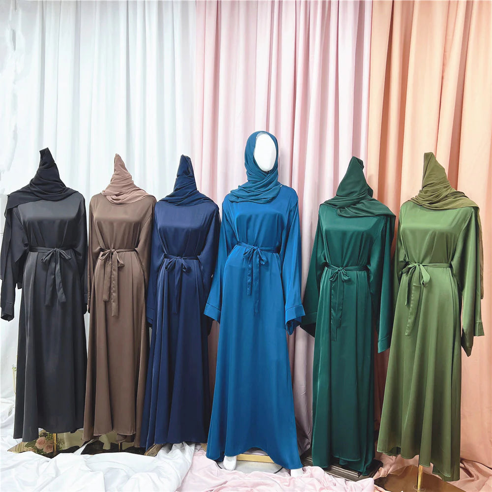 #503 Stain Closed Abaya with Pocket