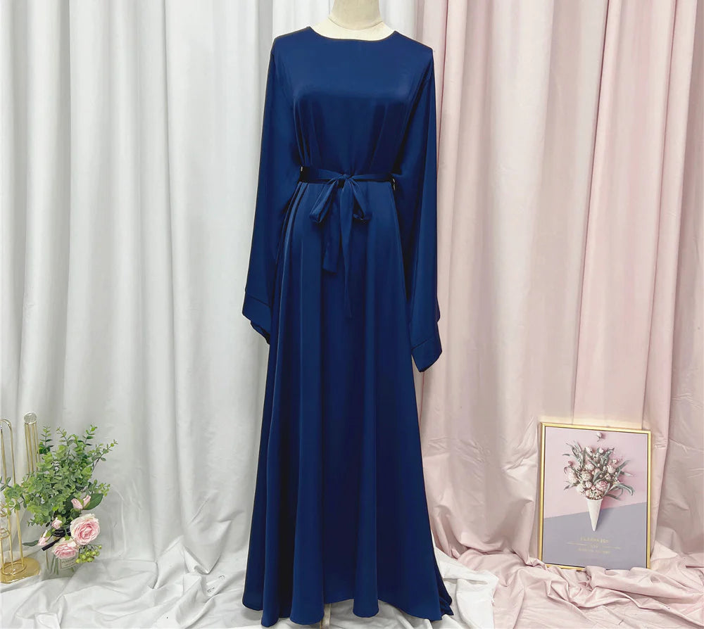 #503 Stain Closed Abaya with Pocket