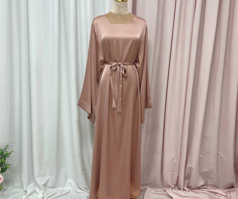 #503 Stain Closed Abaya with Pocket