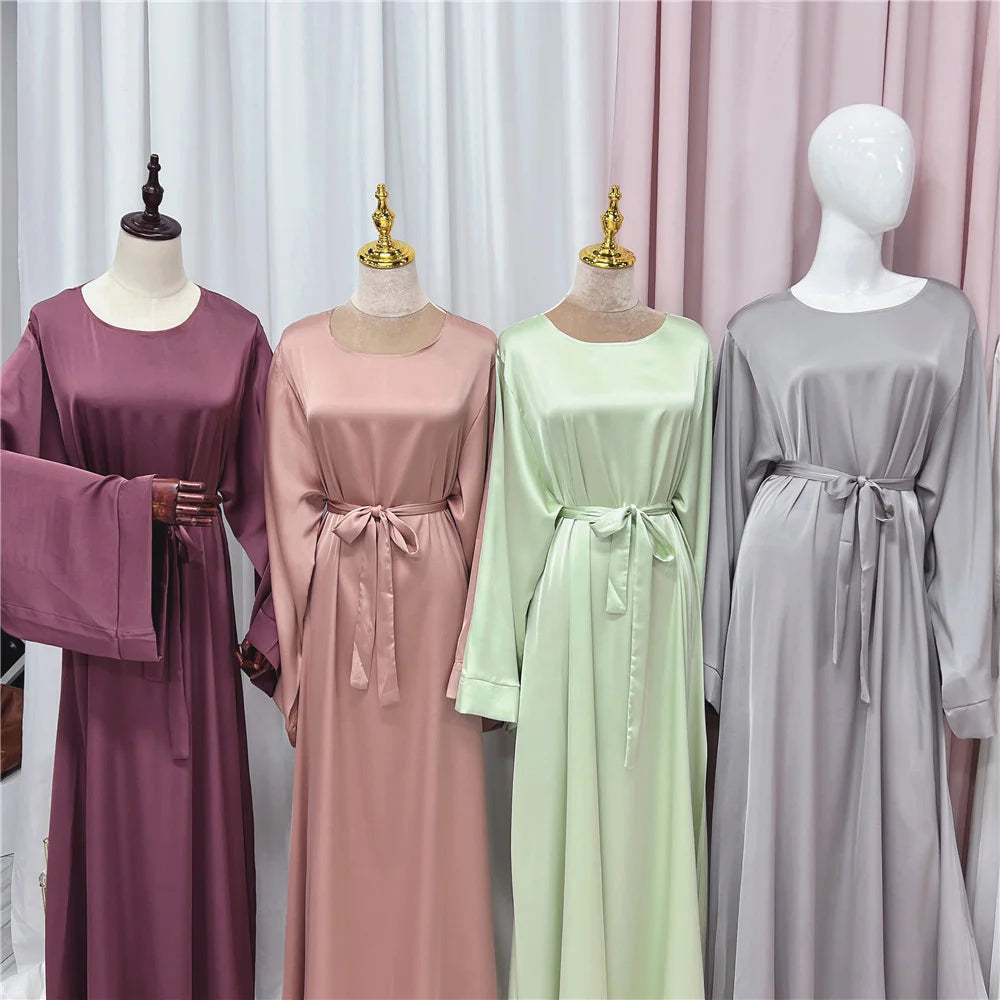 #503 Stain Closed Abaya with Pocket