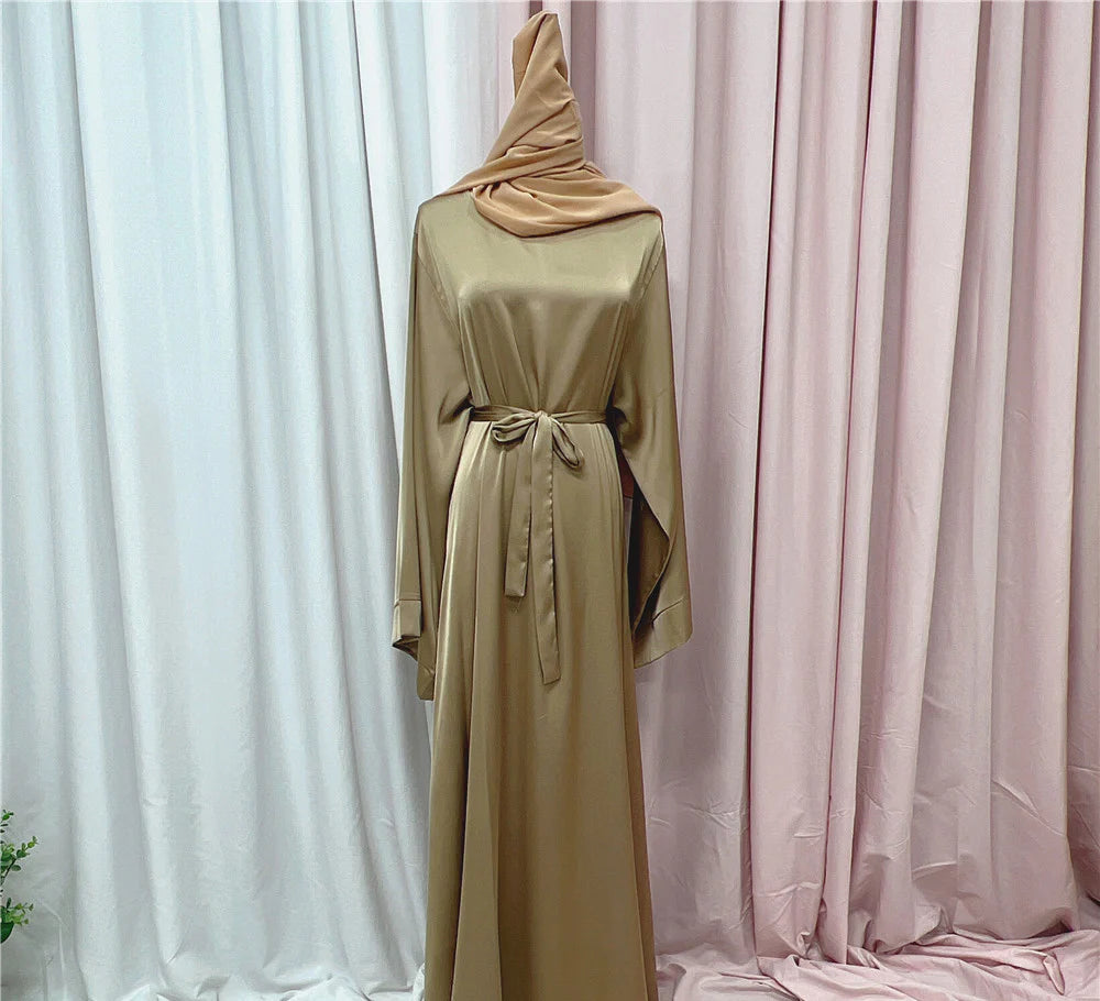 #503 Stain Closed Abaya with Pocket