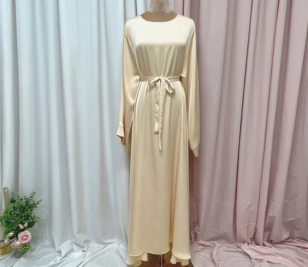 #503 Stain Closed Abaya with Pocket