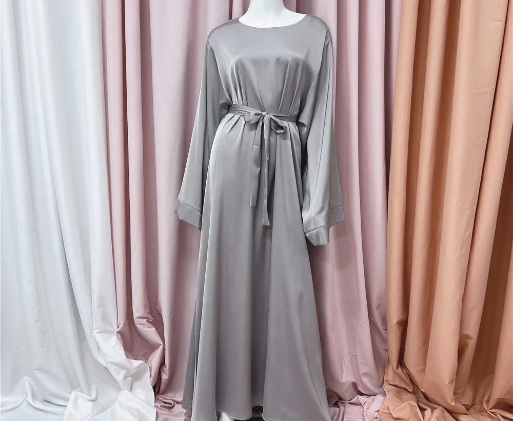 #503 Stain Closed Abaya with Pocket