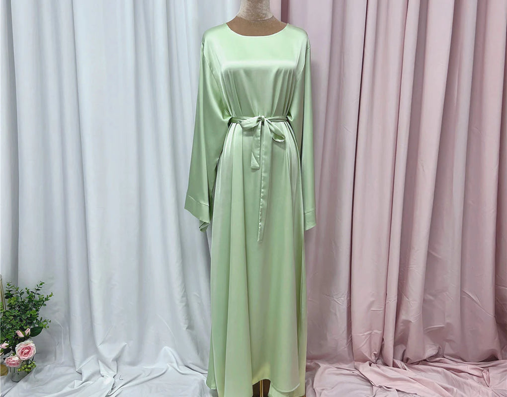 #503 Stain Closed Abaya with Pocket