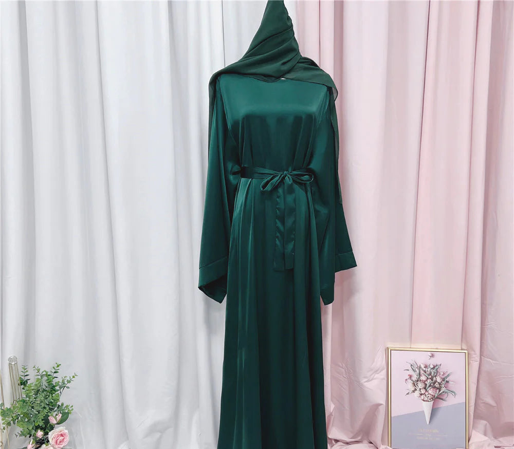 #503 Stain Closed Abaya with Pocket